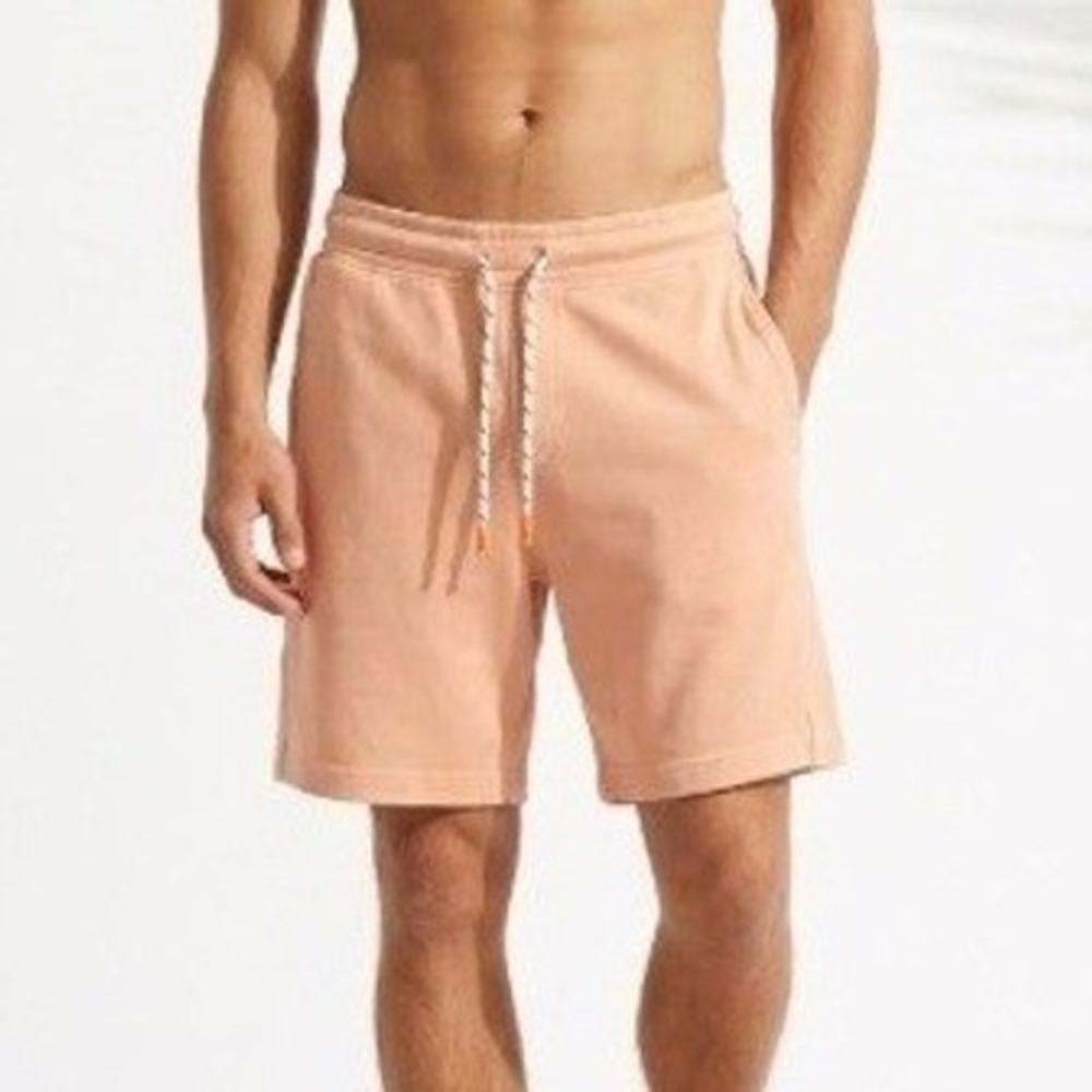 Huntington Beach Club | Mens Peach Pink Sweat Shorts Regular Fit | Size 33
